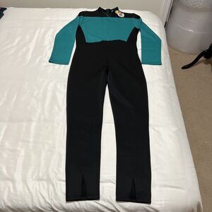 NWT Star Trek Jumpsuit Green and Black Full-Length Mens S Costume Convention